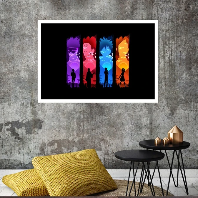 تابلو بکلیت طرح انیمه Jujutsu Kaisen مدل قاب شاسی W-s8447