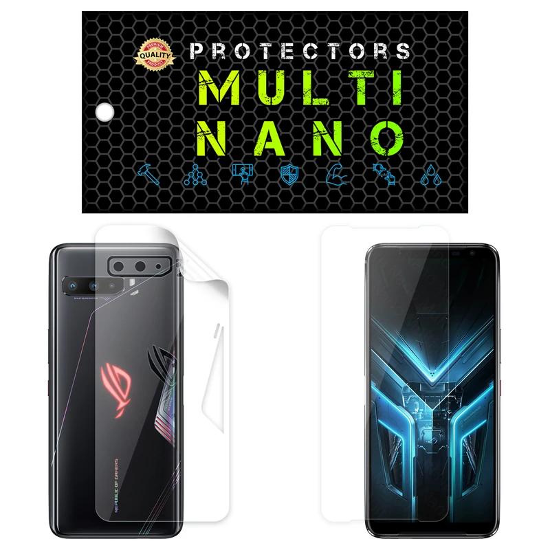 محافظ صفحه نمایش مولتی نانو مدل X-SFT مناسب برای گوشی موبایل ایسوس ROG Phone 3 Strix به همراه محافظ پشت گوشی