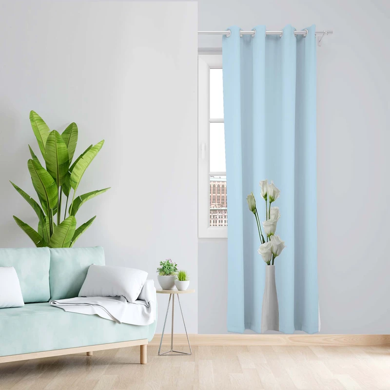 پرده طرح گلدان مدل مخمل پانچی کد 5563A z سایز 140x200 سانتی متر