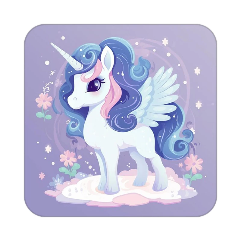 زیر لیوانی کاکتی طرح اسب تک شاخ و یونیکورن مدل mp32137