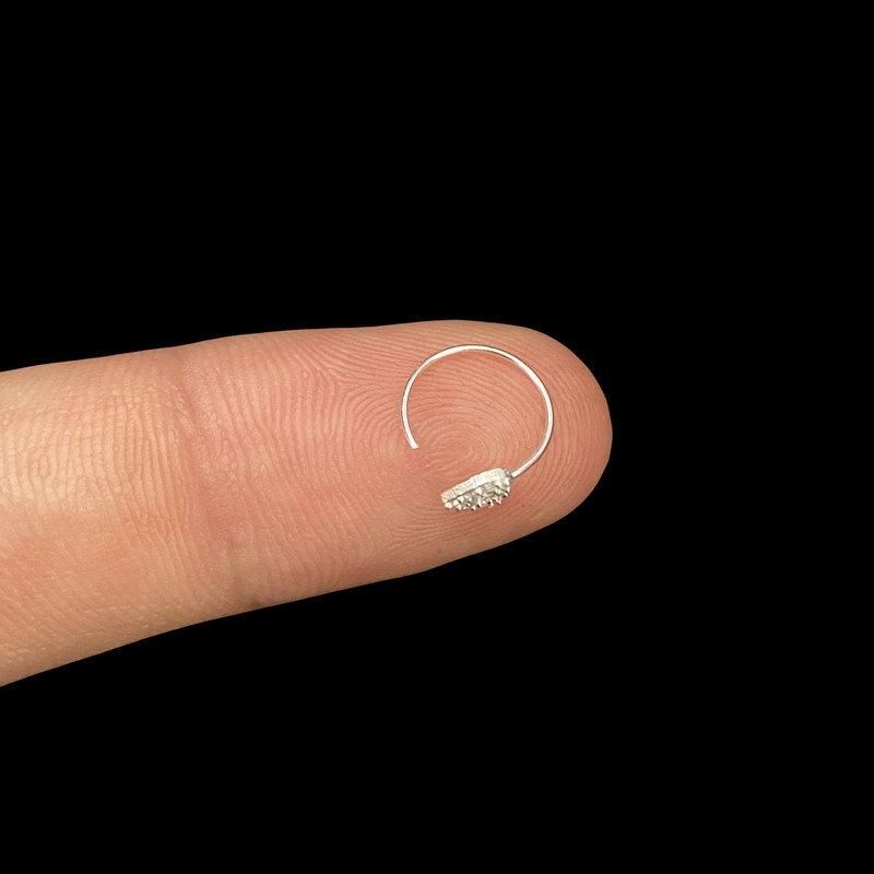 پیرسینگ بینی نقره زنانه مدل قلب