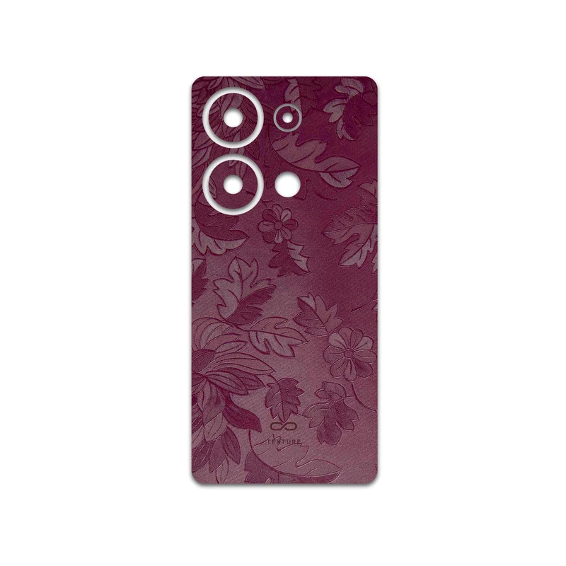 برچسب پوششی ماهوت مدل Red-Wildflower مناسب برای گوشی موبایل شیائومی Redmi Note 13 Pro 4G