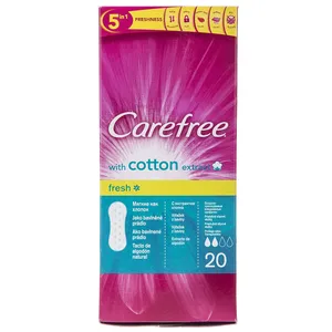 پد بهداشتی روزانه کرفری مدل Cotton Extract Fresh بسته 20 عددی