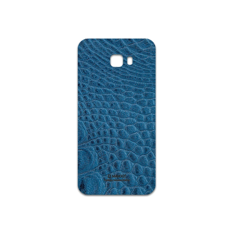 برچسب پوششی ماهوت مدل Blue-Crocodile-Leather مناسب برای گوشی موبایل سامسونگ Galaxy C7 Pro
