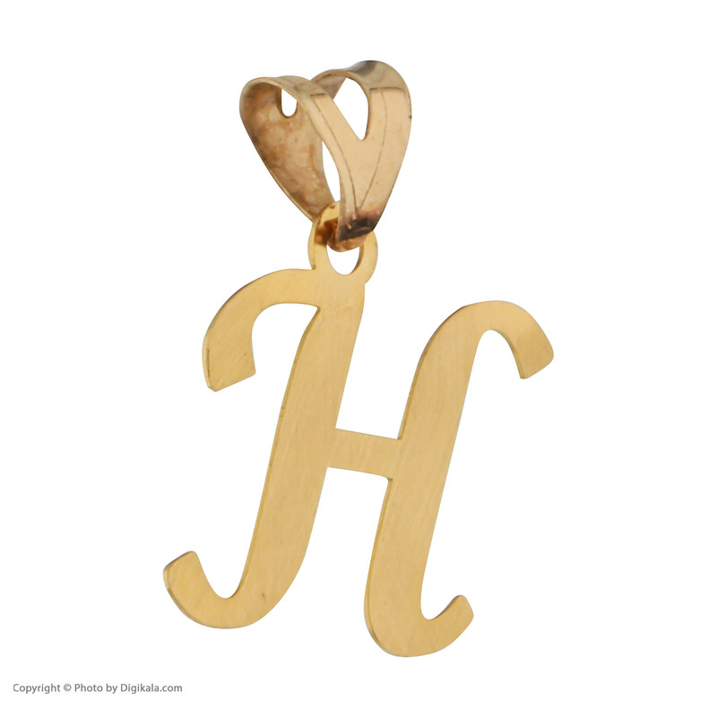 آویز گردنبند طلا 18 عیار زنانه مایا ماهک مدل MM1646 طرح حرف لاتین H
