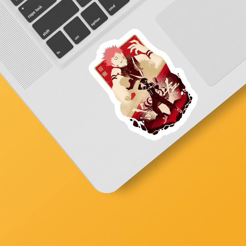 استیکر لپ تاپ و موبایل بووم طرح انیمه Jujutsu Kaisen مدل Sukuuna کد MD86