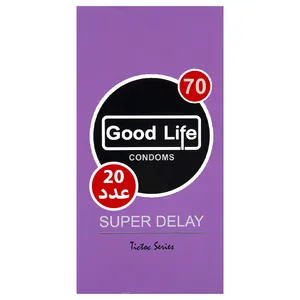 کاندوم گودلایف مدل SUPERDELAY70 بسته 20 عددی