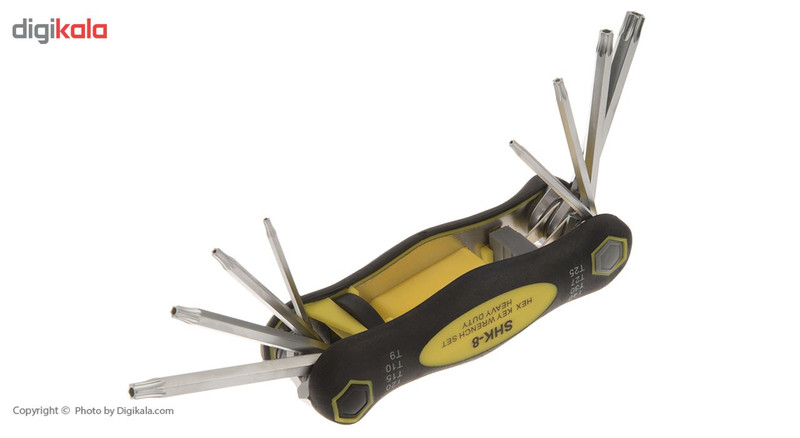 مجموعه 8 عددی آچار ستاره ای تاشو سفیر مدل SHK-8