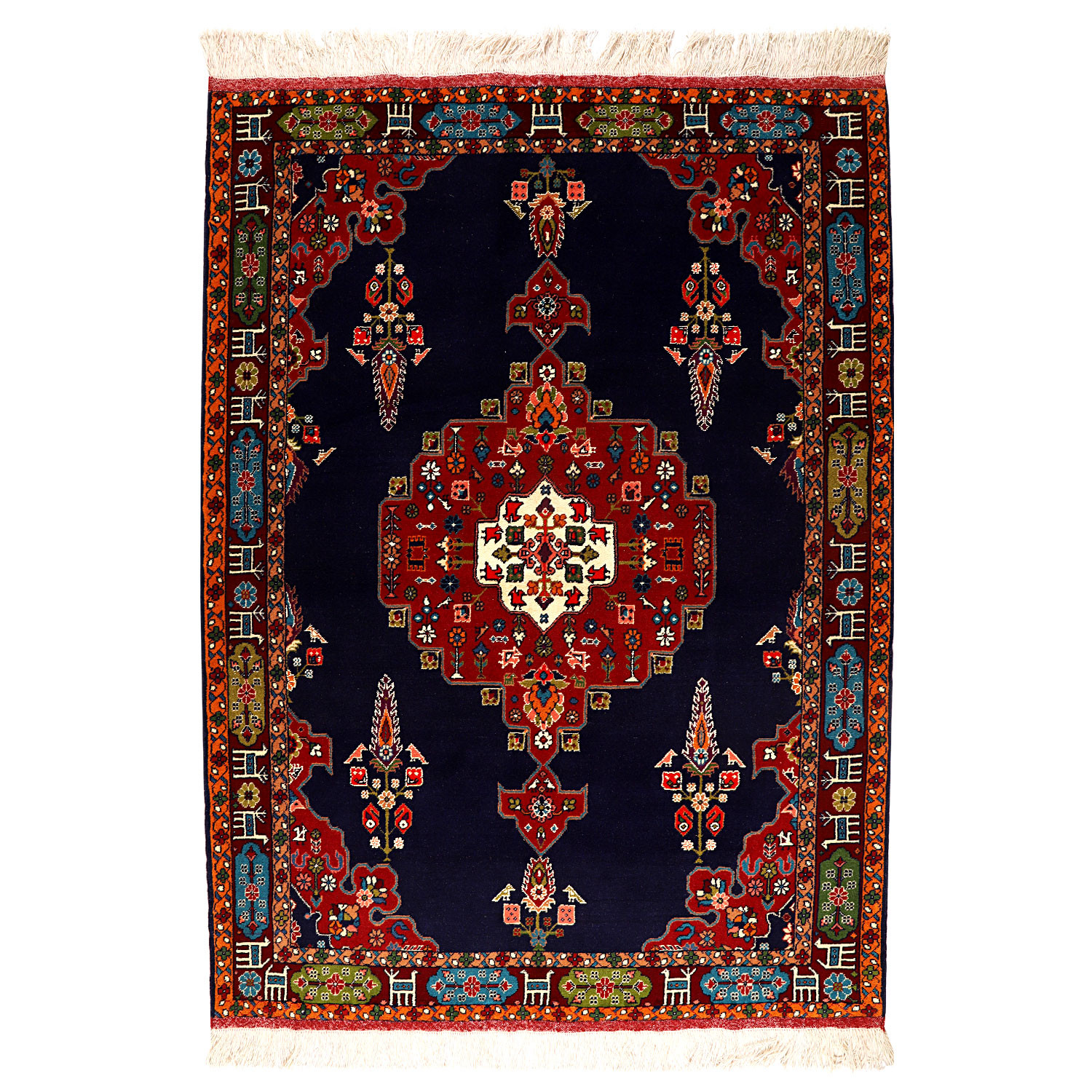 فرش دستبافت دو و نیم متری مدل عشایری کد 140115