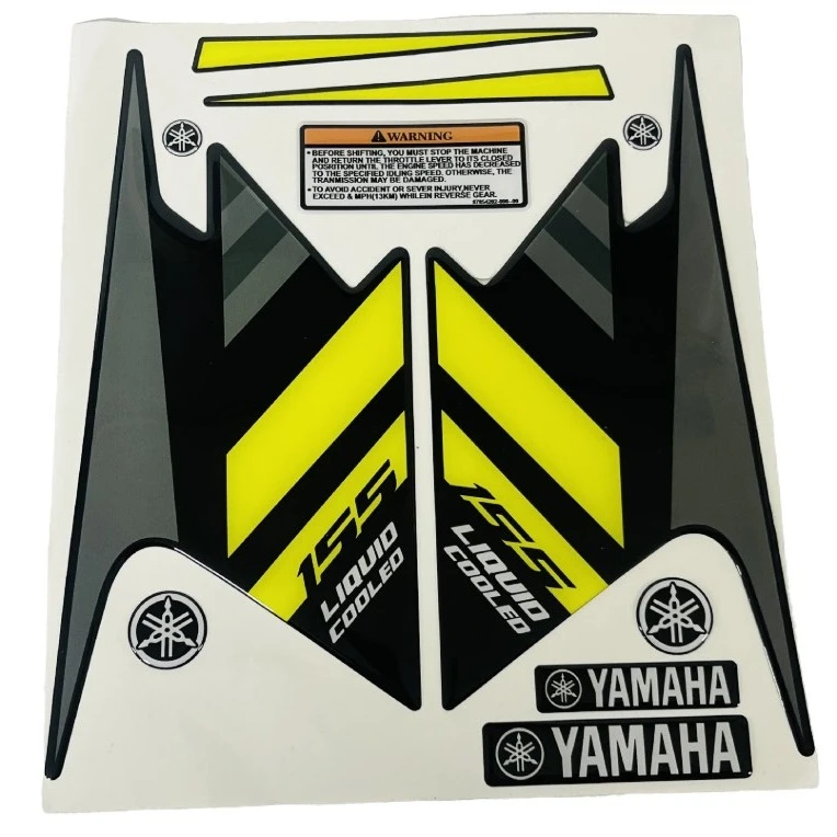 پد برچسب گلگیر و پالونی موتور سیکلت وارون مدل W-36-YLW مناسب برای یاماها آیروکس بسته 2 عددی