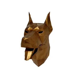 مجسمه مدل سگ گرافیتی دیوارکوب