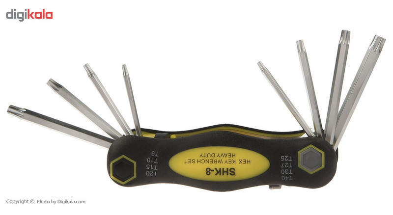 مجموعه 8 عددی آچار ستاره ای تاشو سفیر مدل SHK-8