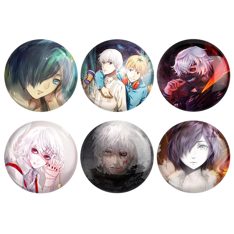 مگنت خندالو طرح انیمه توکیو غول مدل Tokyo Ghoul کد 492A مجموعه 6 عددی