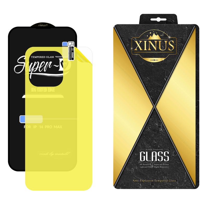 محافظ صفحه نمایش ژینوس مدل 2SN مناسب برای گوشی موبایل اپل iPhone 14 Pro Max به همراه محافظ پشت گوشی