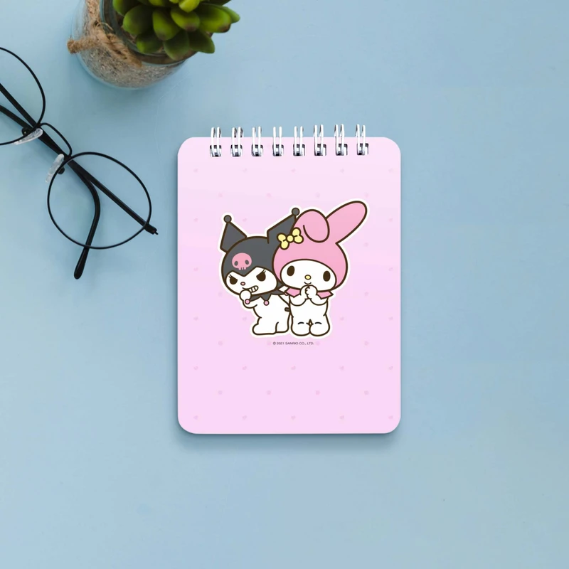 دفتر یادداشت چوبی طرح کرومی و ملودی کد 2 kuromi