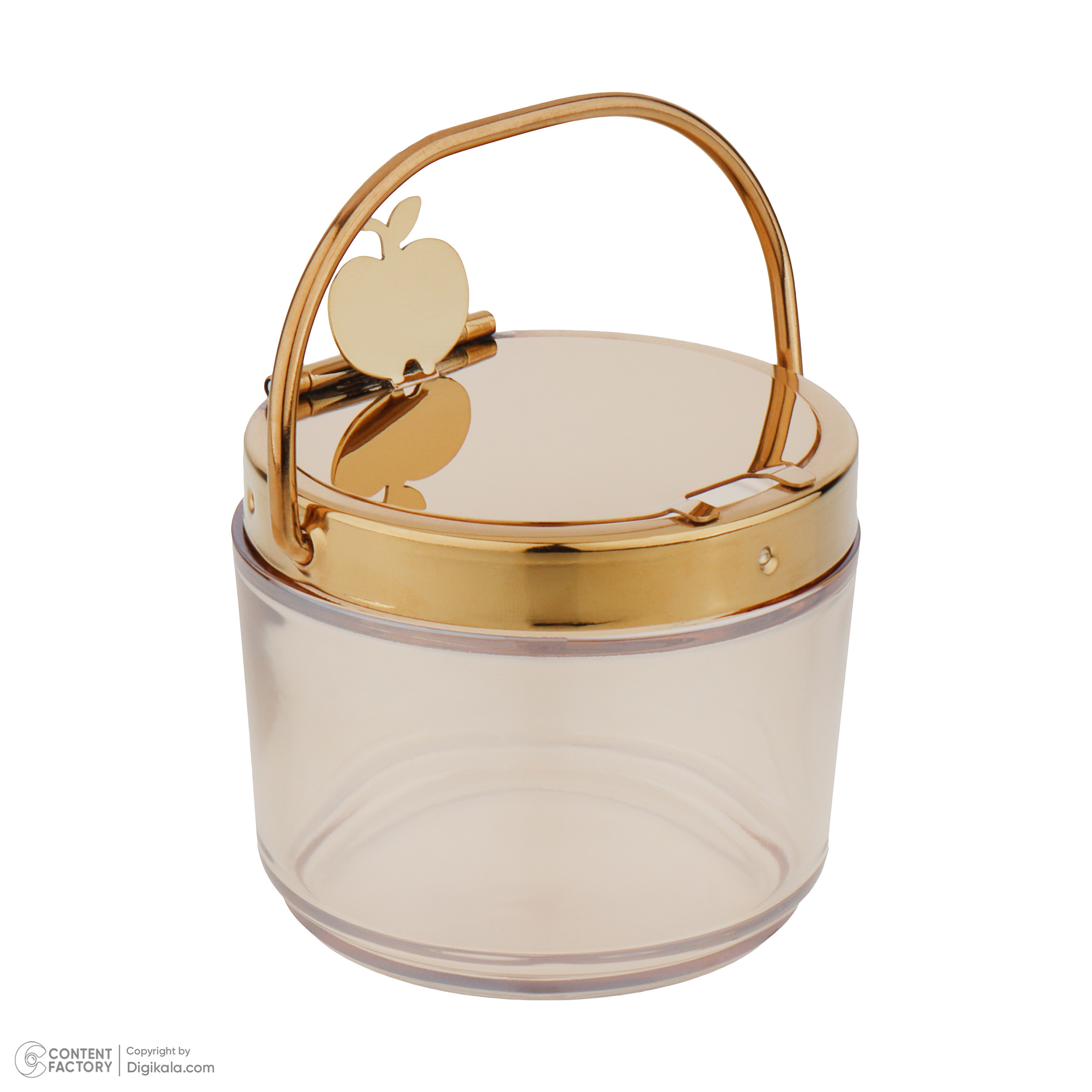 ظرف مربا و عسل مدل شیشه ای با طرح سیب - بدون بازو