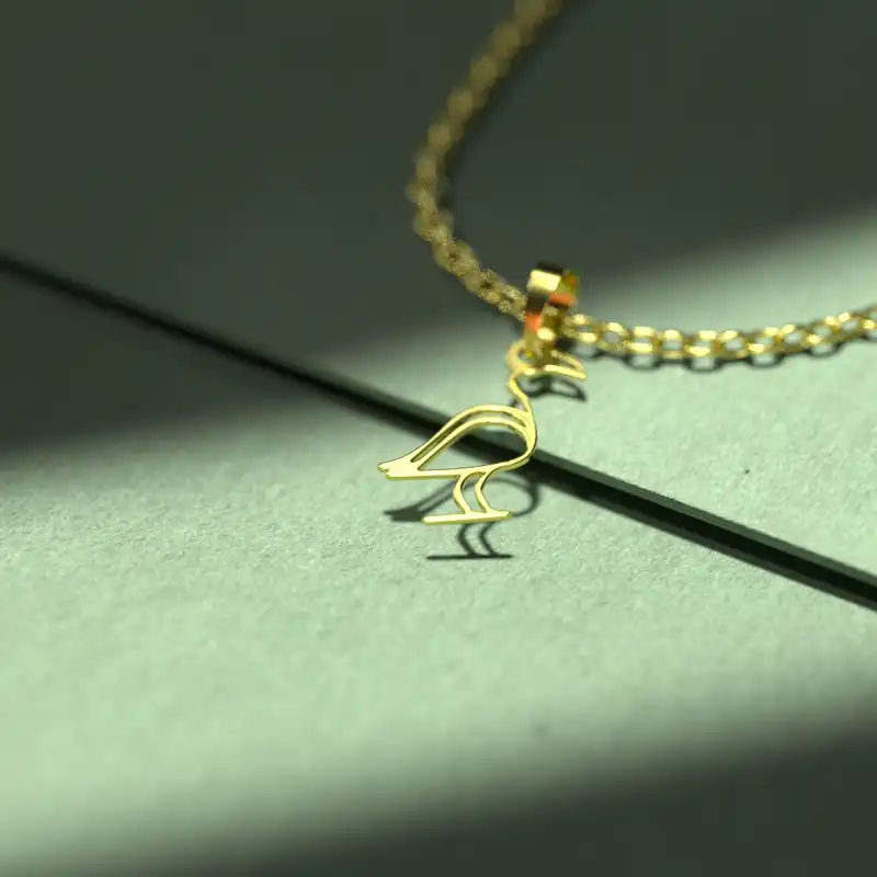 گردنبند طلا 18 عیار زنانه مدوپد مدل فلامینگو کد B3-1-1164