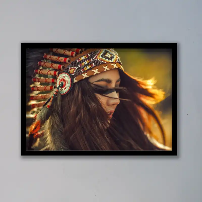 تابلو مدل دختر سرخ پوست کد LA-G10219