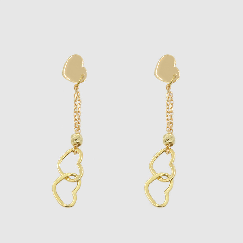 گوشواره میخی طلا 18 عیار زنانه مایا ماهک مدل ME1245 قلب