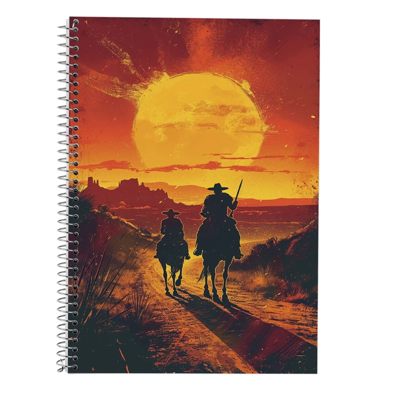 دفتر زبان 50 برگ مدوپد مدل سه خط طرح رد دد red dead کد DF13512