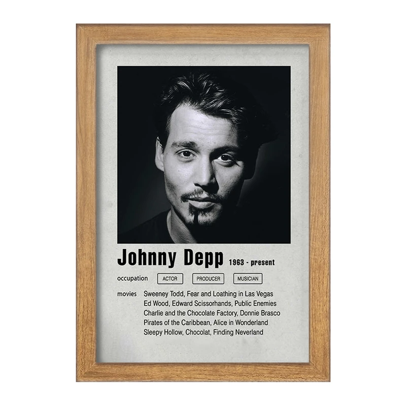 تابلو خندالو مدل جانی دپ (Johnny Depp) کد F11207