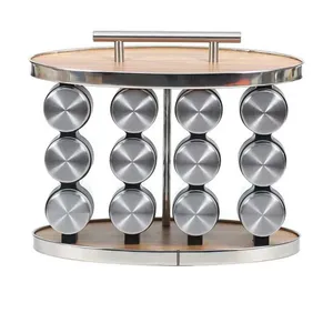 ست جای ادویه 12 پارچه مدل دسته دار کد T01112 به همراه استند