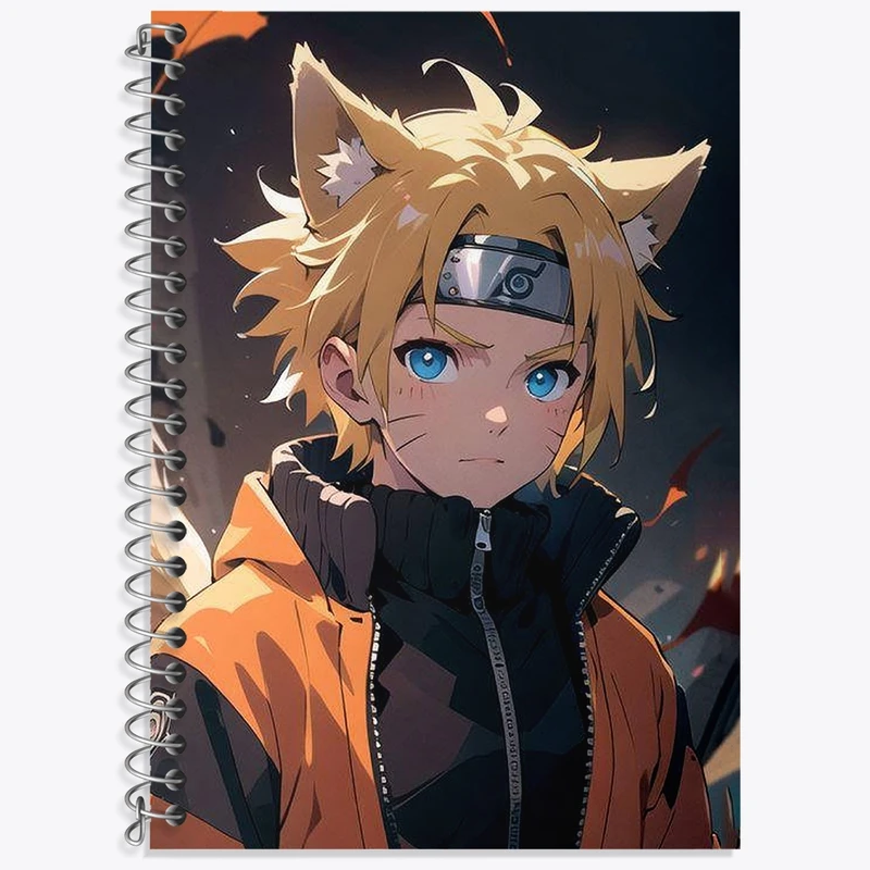 دفتر زبان 50 برگ خندالو مدل دو خط طرح انیمه ناروتو کد N1604