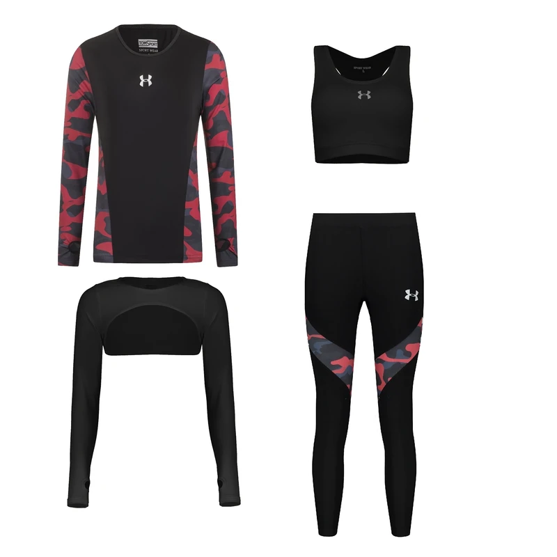 ست چهار تکه لباس ورزشی زنانه مدل 1401-1801-75-70