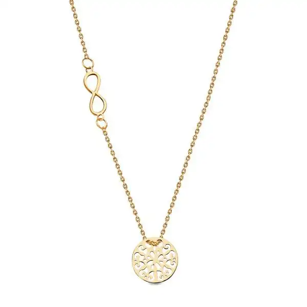 گردنبند طلا 18 عیار زنانه مدل اسلیمی