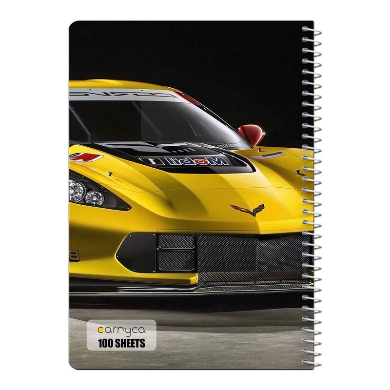 دفتر مشق 100 برگ سیمی کارنیکا طرح شورولت کوروت Chevrolet Corvette کد 45245