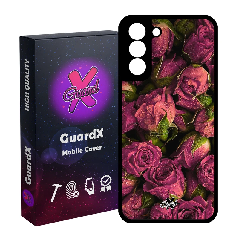 کاور گارد ایکس طرح Flower مدل Glass10006 مناسب برای گوشی موبایل سامسونگ Galaxy S21 FE