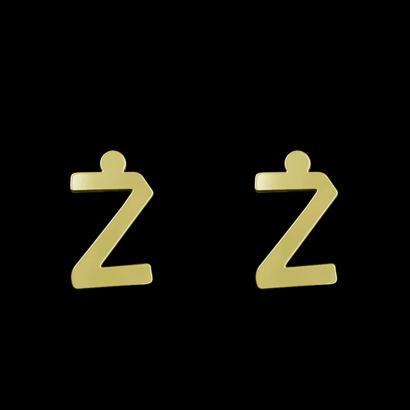 گوشواره طلا 18 عیار زنانه مدوپد مدل حرف Z کد GA1-16758