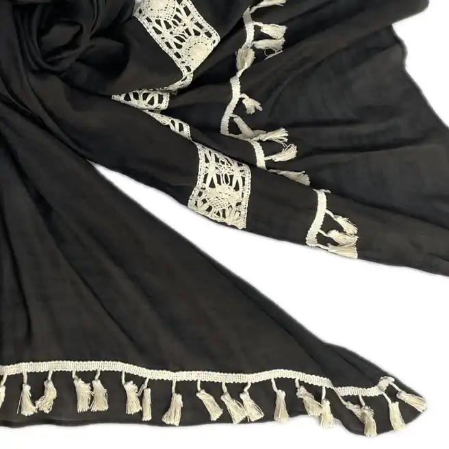 شال زنانه مدل حاشیه دار بهاره