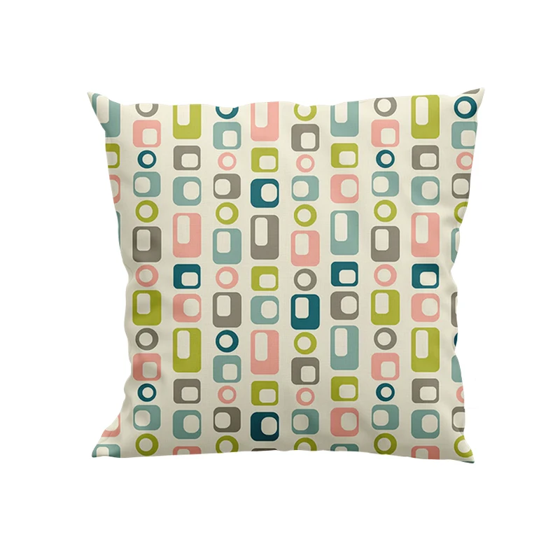 کوسن مدل مربع و مستطیل و دایره های رنگی کد DKK324