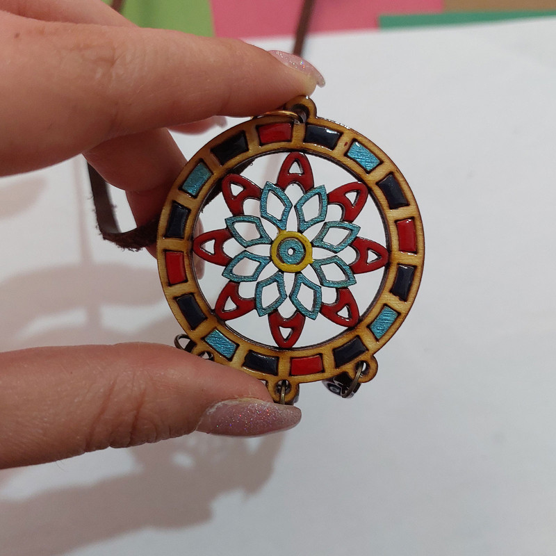 گردنبند زنانه مدل چوبی طرح دریم کچر کد NC014 گردنبند زنانه مدل چوبی طرح دریم کچر کد NC014