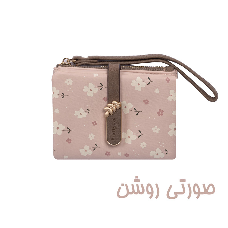 کیف پول زنانه پرتیزس مدل PT24-2164 طرح گل بهاری کد 2020066