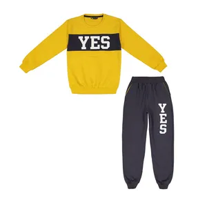 ست سویشرت و شلوار پسرانه خرس کوچولو مدل yes کد 202