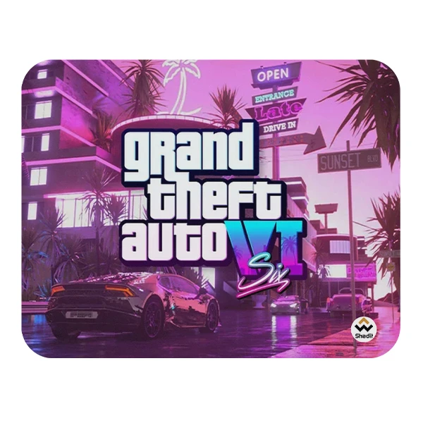 ماوس پد شادیت مدل جی تی ای کد 26 سایز 24*19سانتی متر