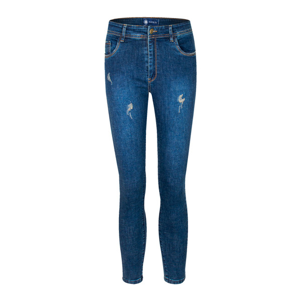 شلوار جین زنانه ناوالس مدل DENIA SKINNY CROPPED -RND BLU