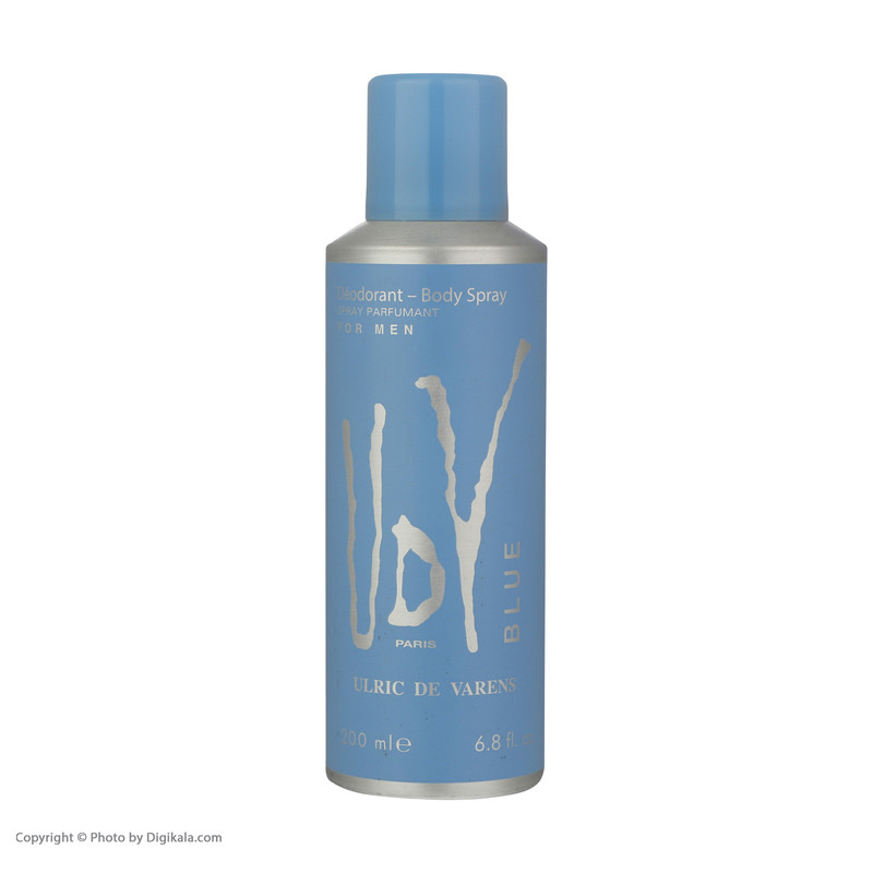 اسپری دئودورانت مردانه اولریک دو وارن مدل BLUE حجم 200 میلی لیتر