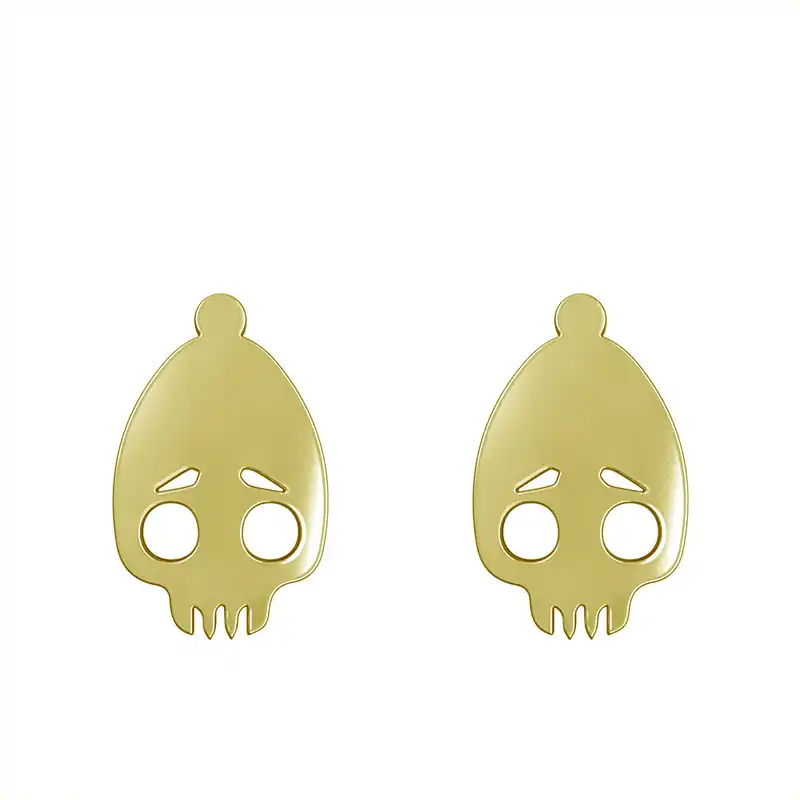 گوشواره طلا 18 عیار زنانه مدوپد مدل جمجمه کد GA1-15678