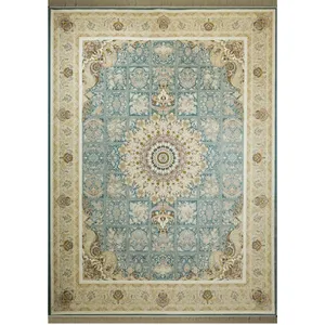 فرش ماشینی کد afrand_55015 زمینه آبی