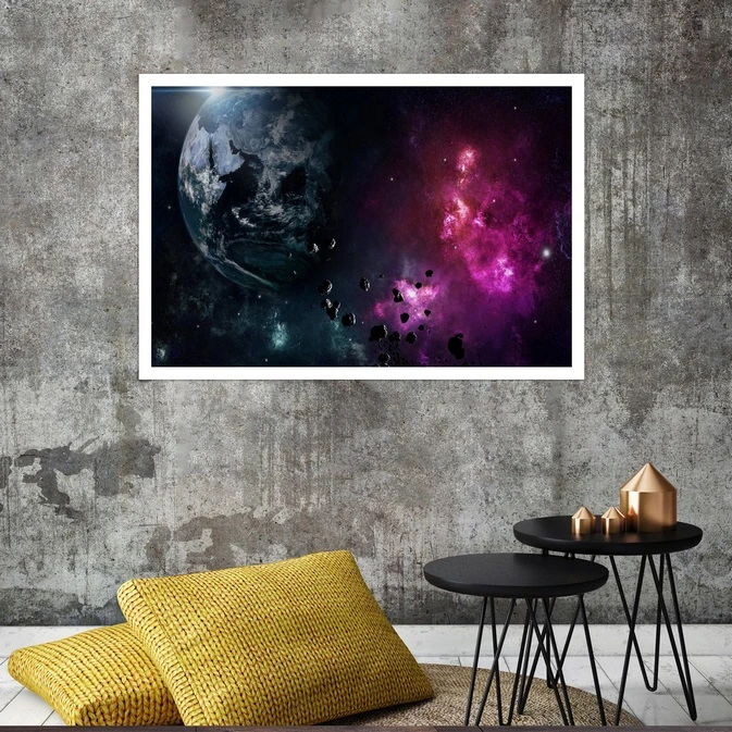 تابلو بکلیت طرح کهکشانی مدل قاب شاسی W-s8220