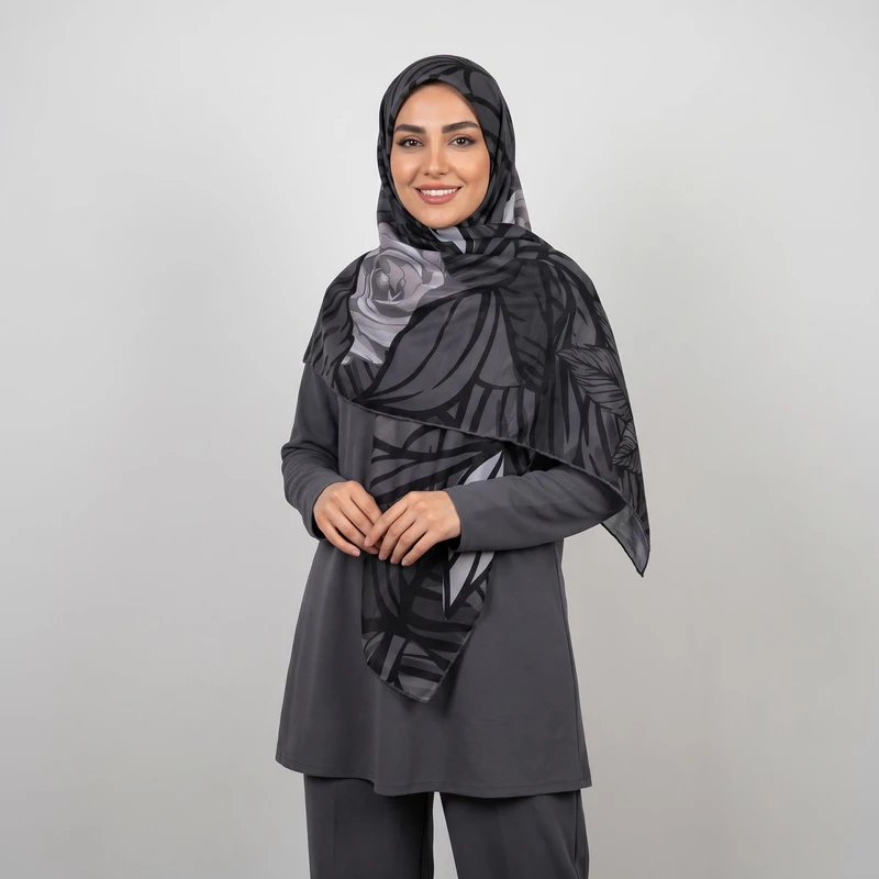 روسری زنانه مدل نخی چهارفصل قواره بزرگ کد 1301