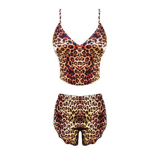 لباس خواب زنانه مدل پلنگی کد 05