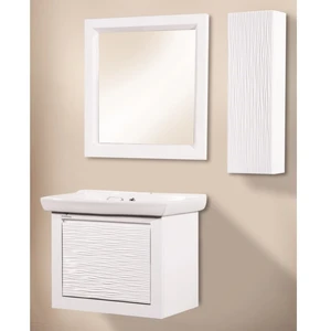 ست کابینت و روشویی بومرنگ مدل آسپن به همراه آینه وباکس