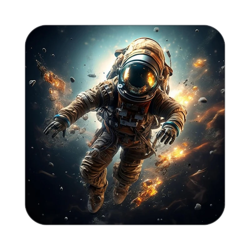 زیر لیوانی کاکتی طرح فضانورد مدل mp46088