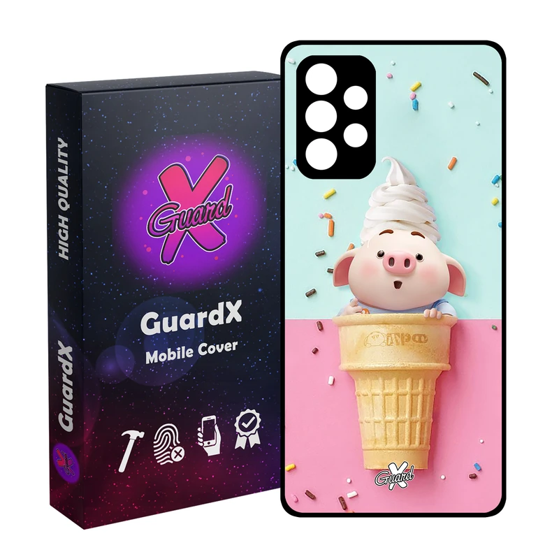 کاور گارد ایکس طرح Pig مدل Glass10026 مناسب برای گوشی موبایل سامسونگ Galaxy A32 4G