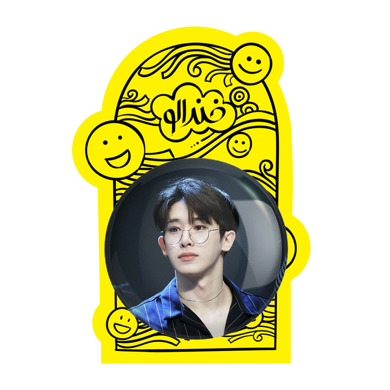 آینه جیبی خندالو طرح ونهو گروه مانستا اکس Monsta X مدل تاشو کد 21188