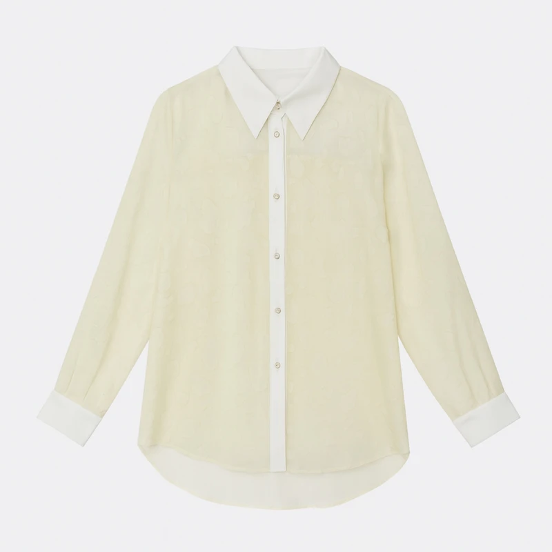 شومیز آستین بلند یقه کراواتی زنانه مدل BENFl